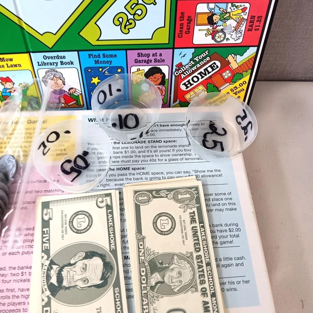 Lakeshore The Allowance Game Money Skills Educational Kids Children's Board Game